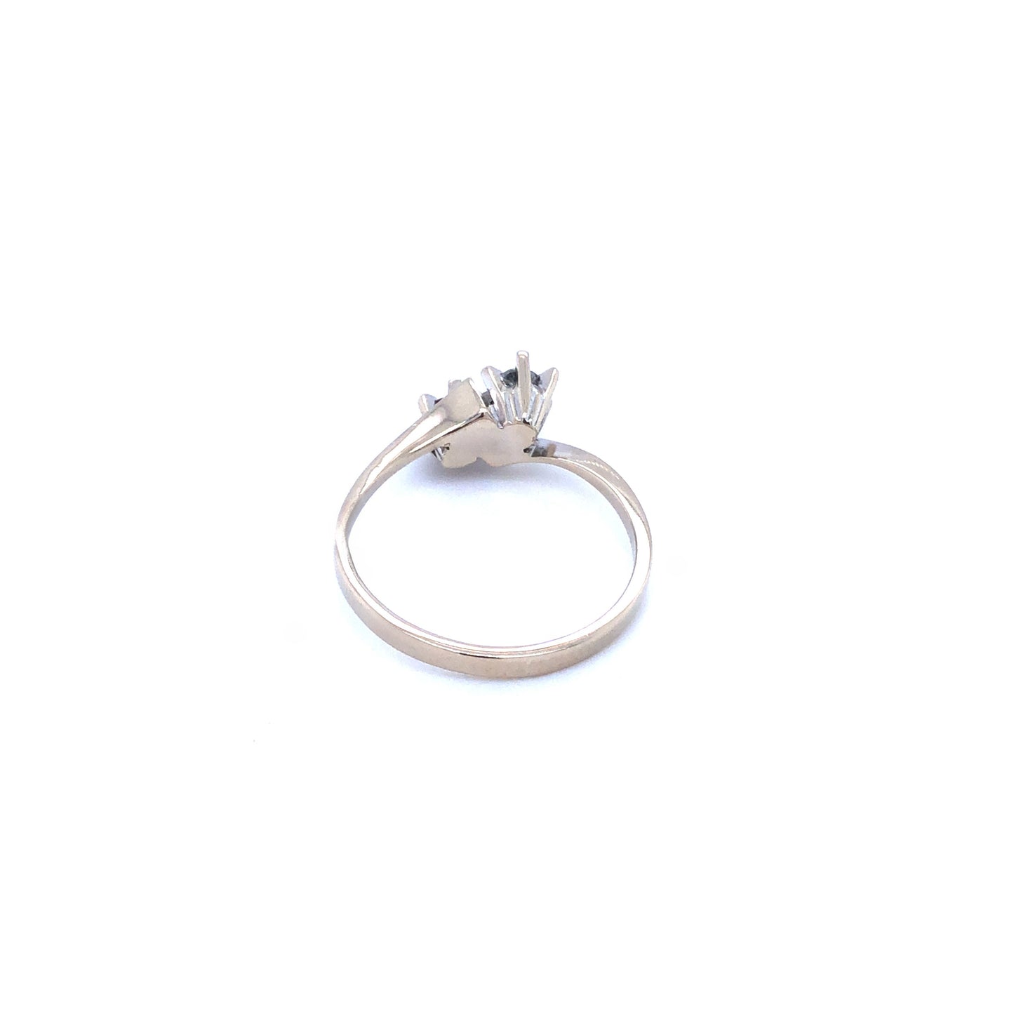 Ring Weißgold 585 / 14k Damenring mit Diamant, Farbstein  Gr.55