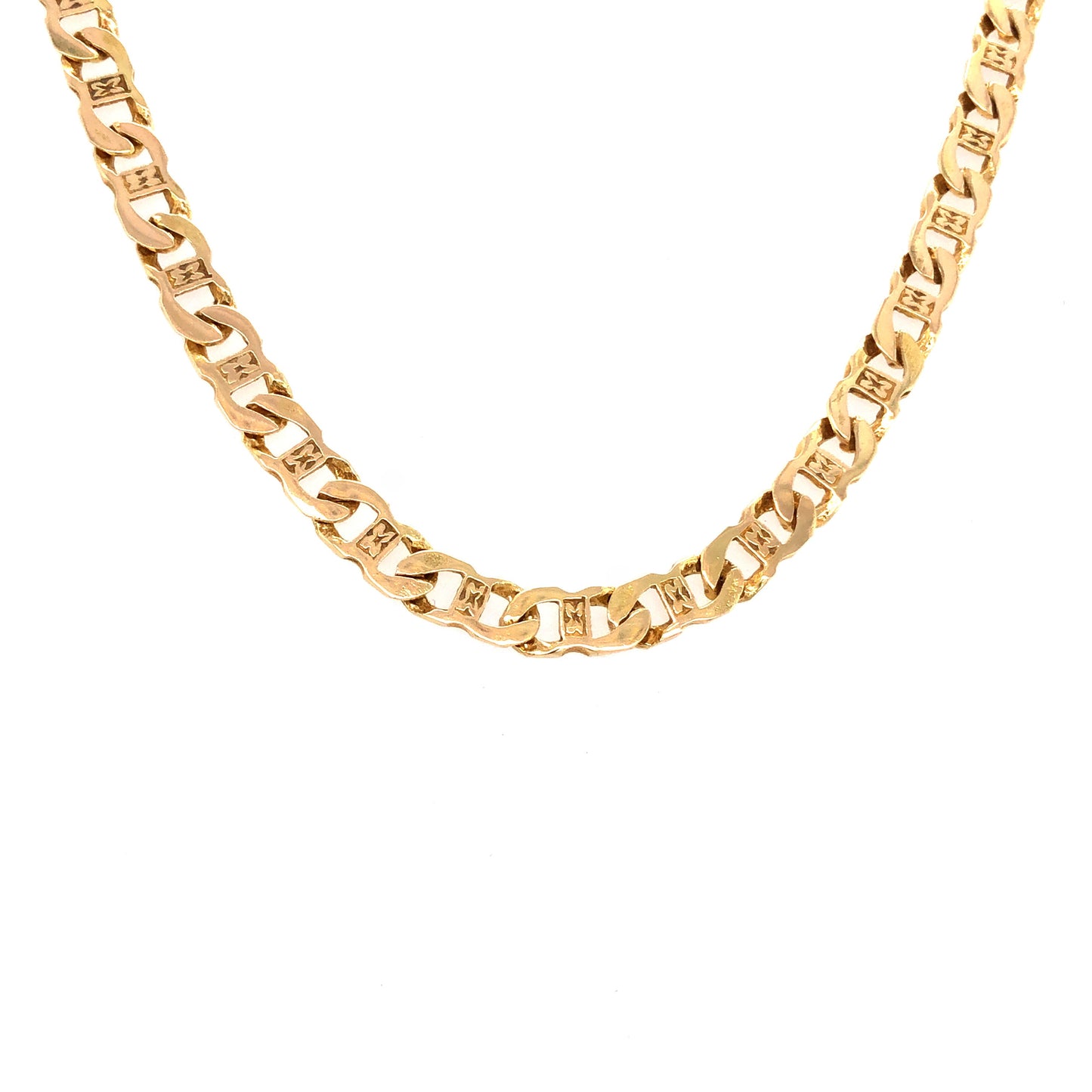 Halskette Gold 585 / 14k Stäbchen-panzerkette Goldkette
