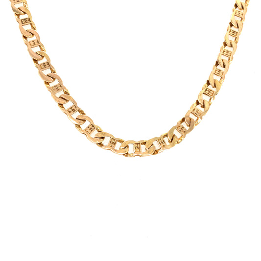 Halskette Gold 585 / 14k Stäbchen-panzerkette Goldkette Nr 3578