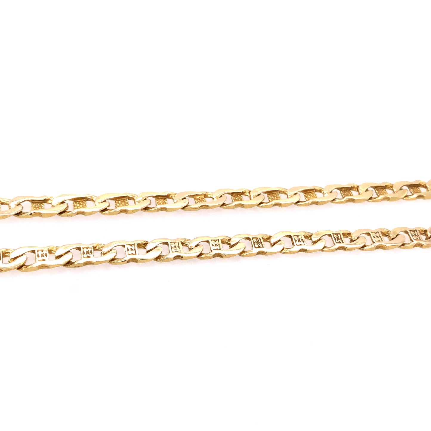Halskette Gold 585 / 14k Stäbchen-panzerkette Goldkette