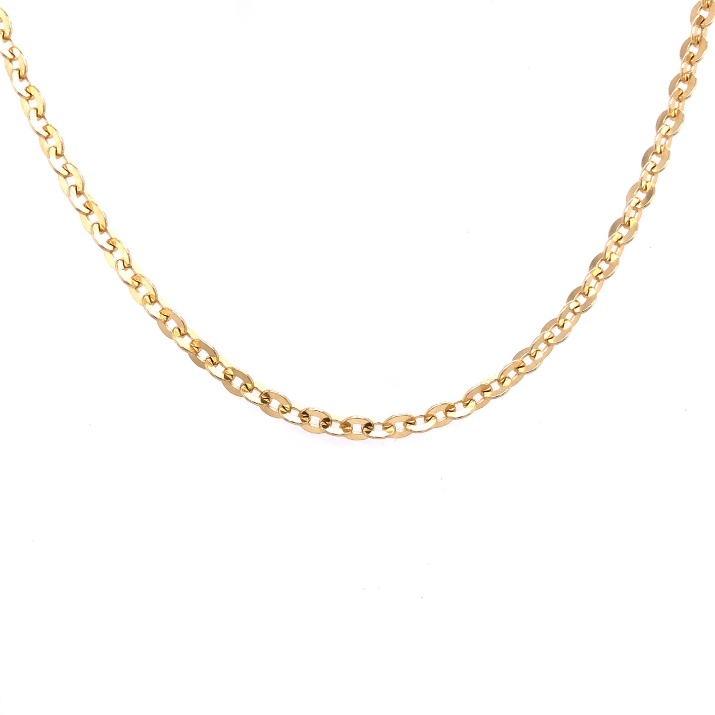 Halskette Gold 750 / 18k Rundankerkette Goldkette Anker