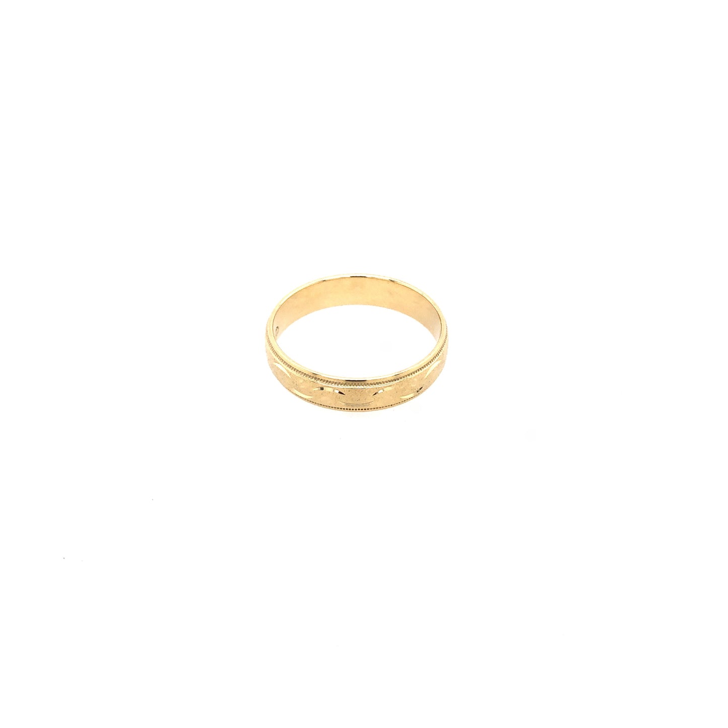 Ring Gold 585/14k Damenring mit Muster, schlicht Goldring Gr.63