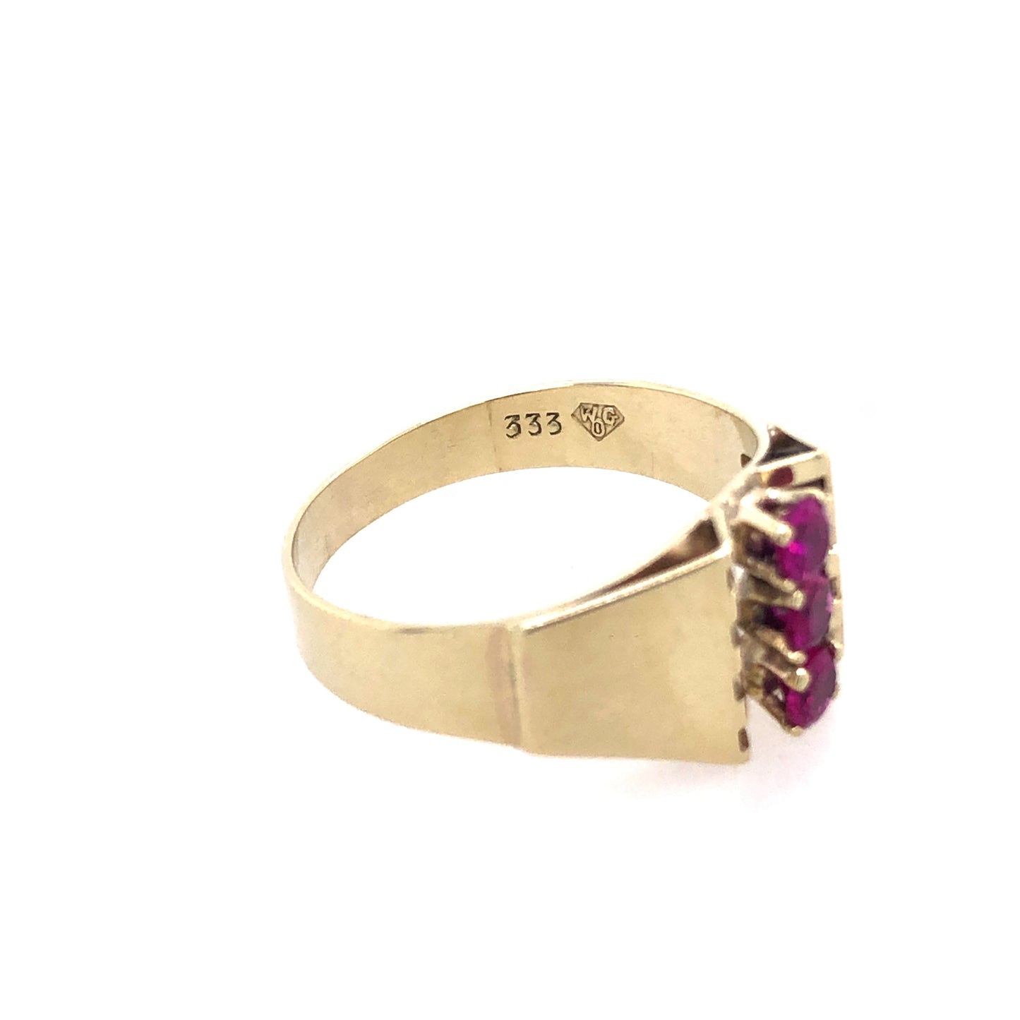 Ring Gold 333 / 8k Damenring mit Farbsteinen rosa