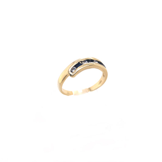 Ring Gold 585 / 14k Gr. 56, mit Farbsteinen Nr. 3913