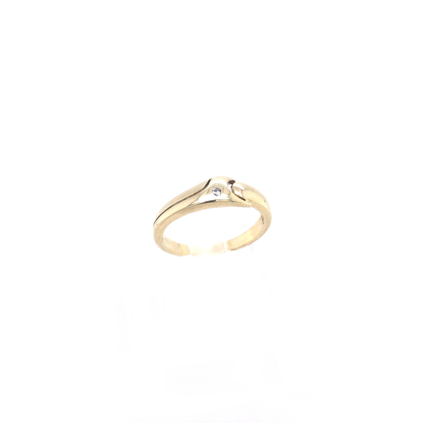 Ring Gold 585 , mit kleinem Diamanten
