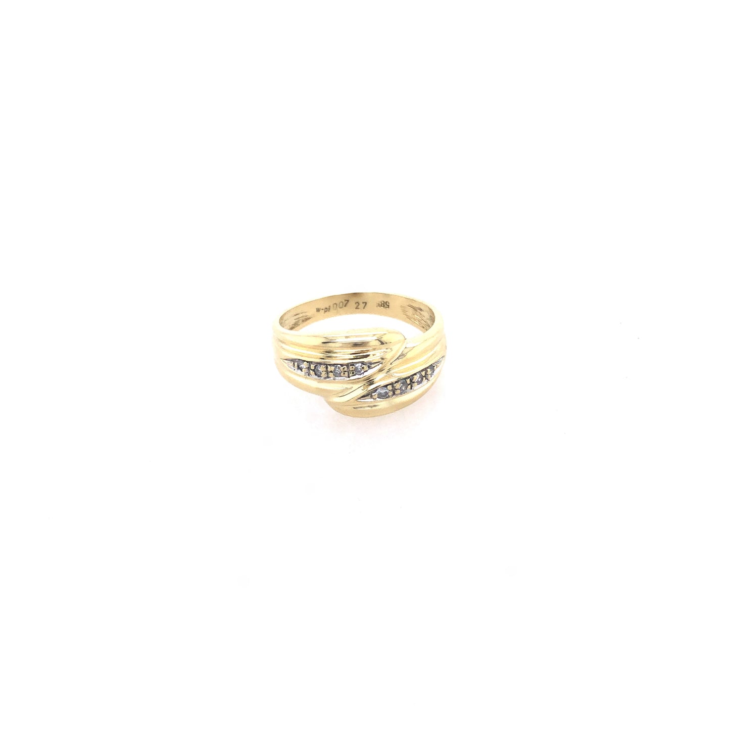 Ring Gold 585 /14k Damenring mit Diamanten Goldring Gr.52