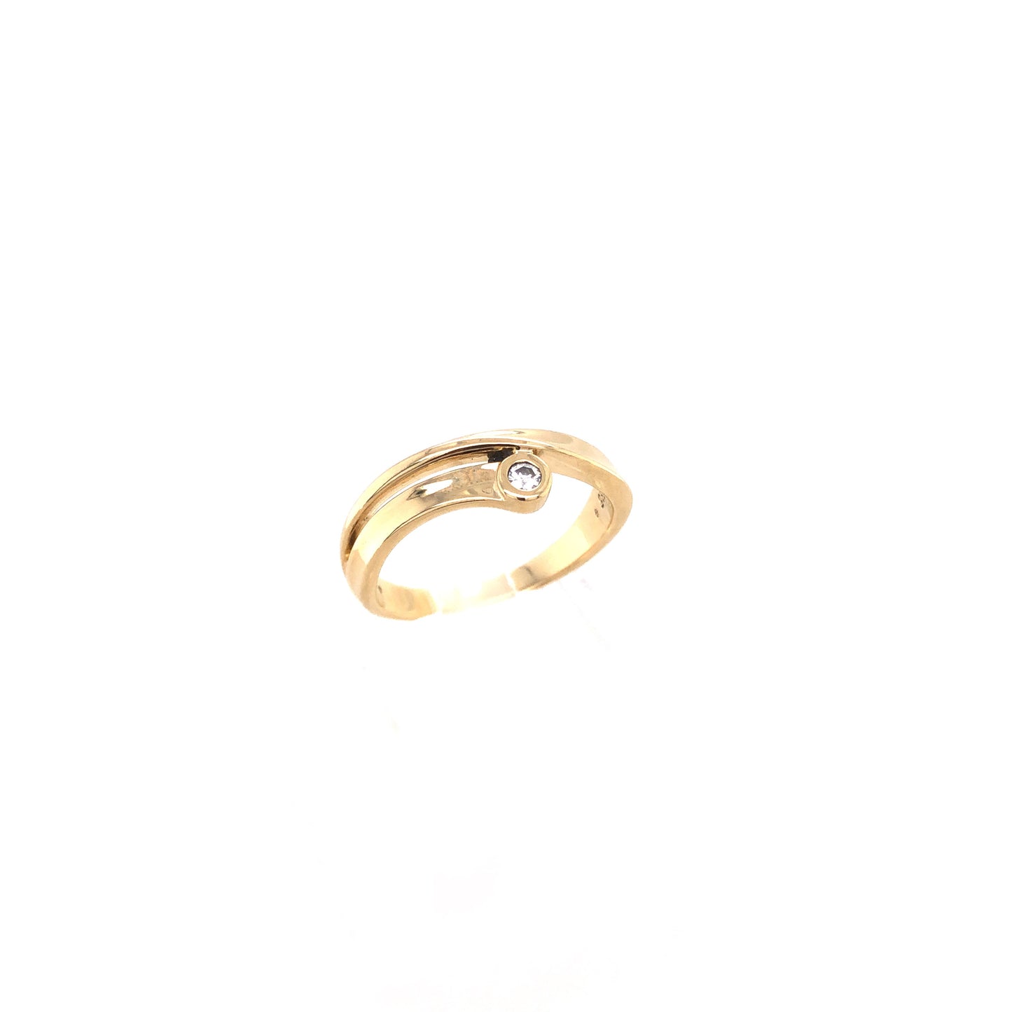 Ring Gold 585 / 14k Gr. 58, Diamantring