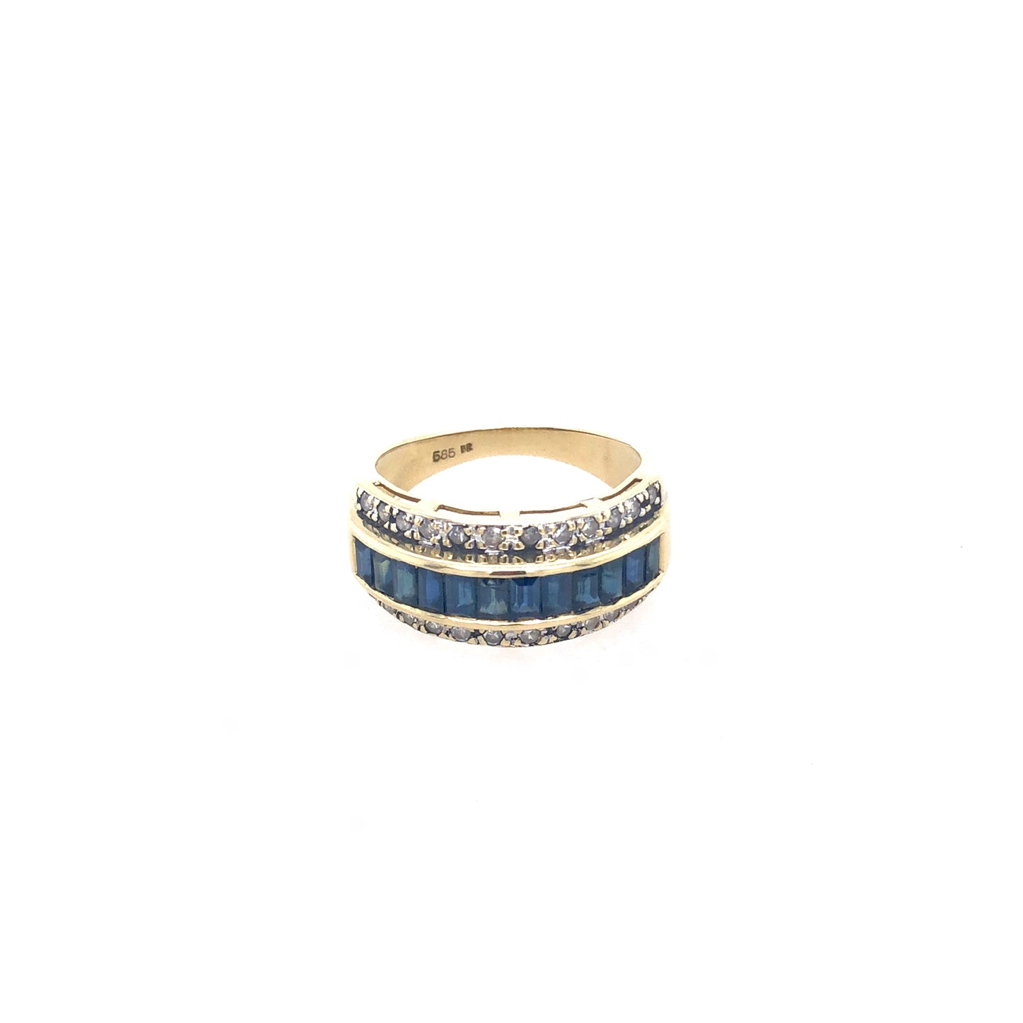 Ring Gold 585/14k Diamantring für Damen elegant mit Gr.54