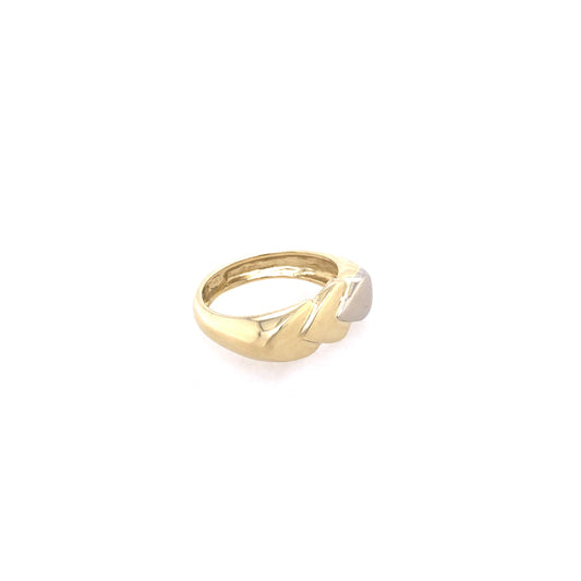 Ring Gold 585 / 14k Damenring bi-color , Weißgold Gr.53 Nr. 4242
