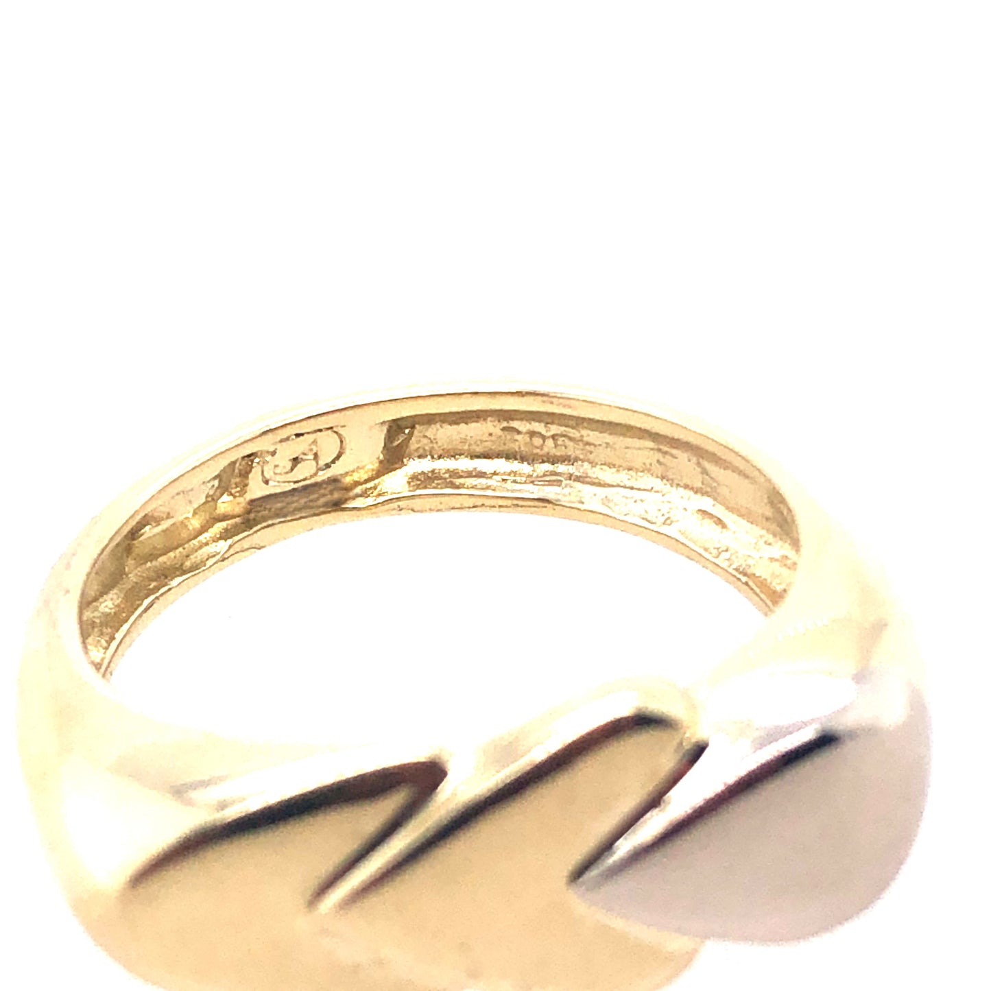 Ring Gold 585 / 14k Damenring bi-color , Weißgold Gr.53