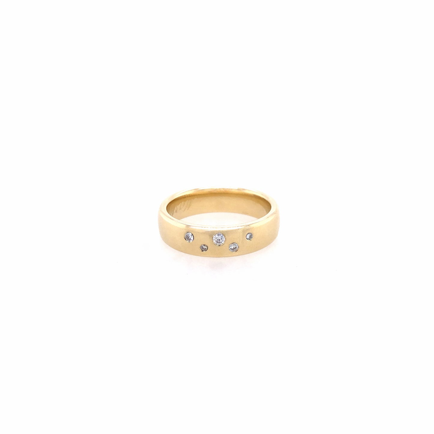 Ring Gold 585 / 14k Gr.55, Diamantring schlicht Goldring