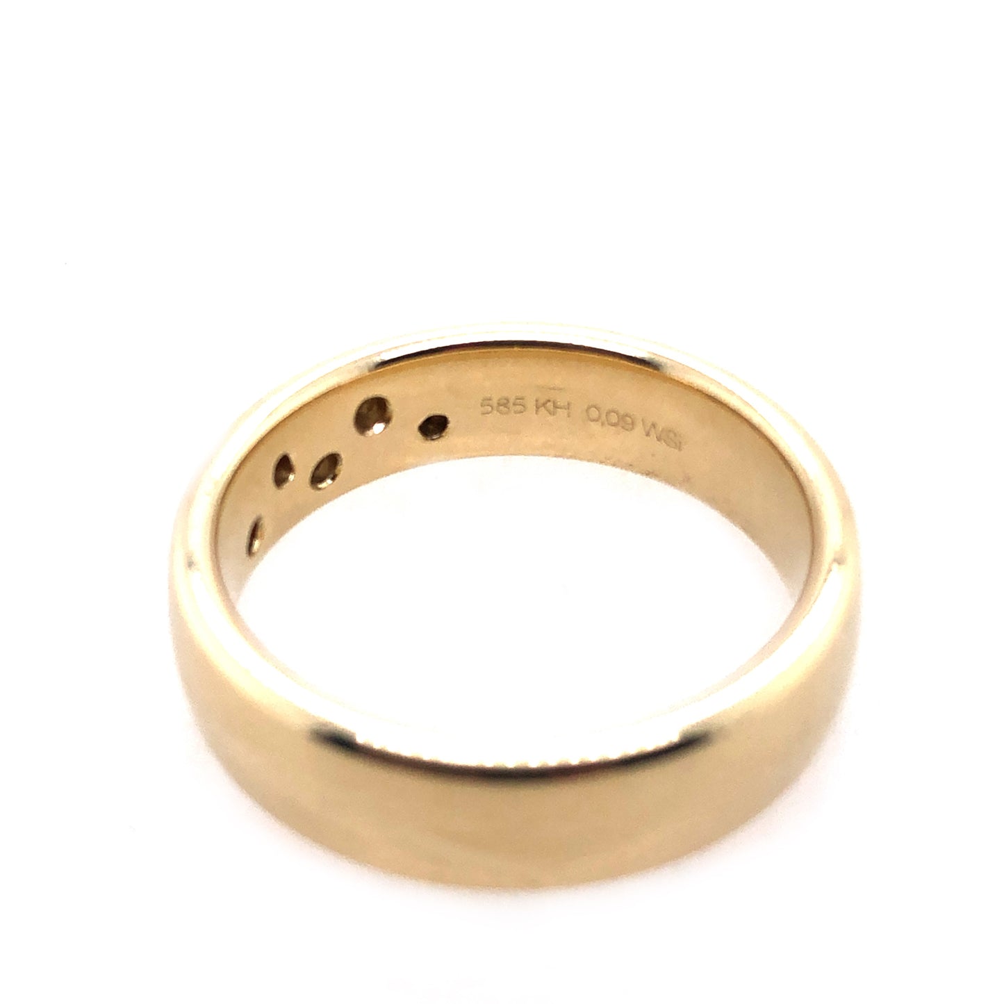 Ring Gold 585 / 14k Gr.55, Diamantring schlicht Goldring