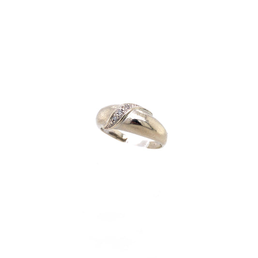 Ring Weißgold 585/14k Gr.55 , mit Diamanten als Welle Nr. 3751