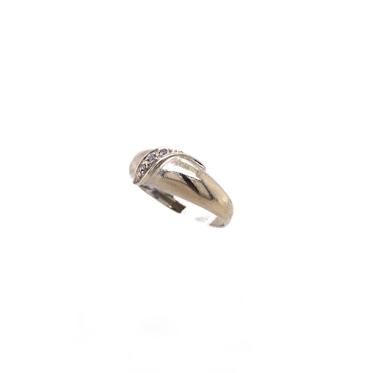 Ring Weißgold 585/14k Gr.55 , mit Diamanten als Welle
