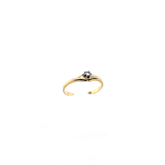Ring Gold 585 / 14k Gr.54 , Solitär - Brillantring Nr. 4176