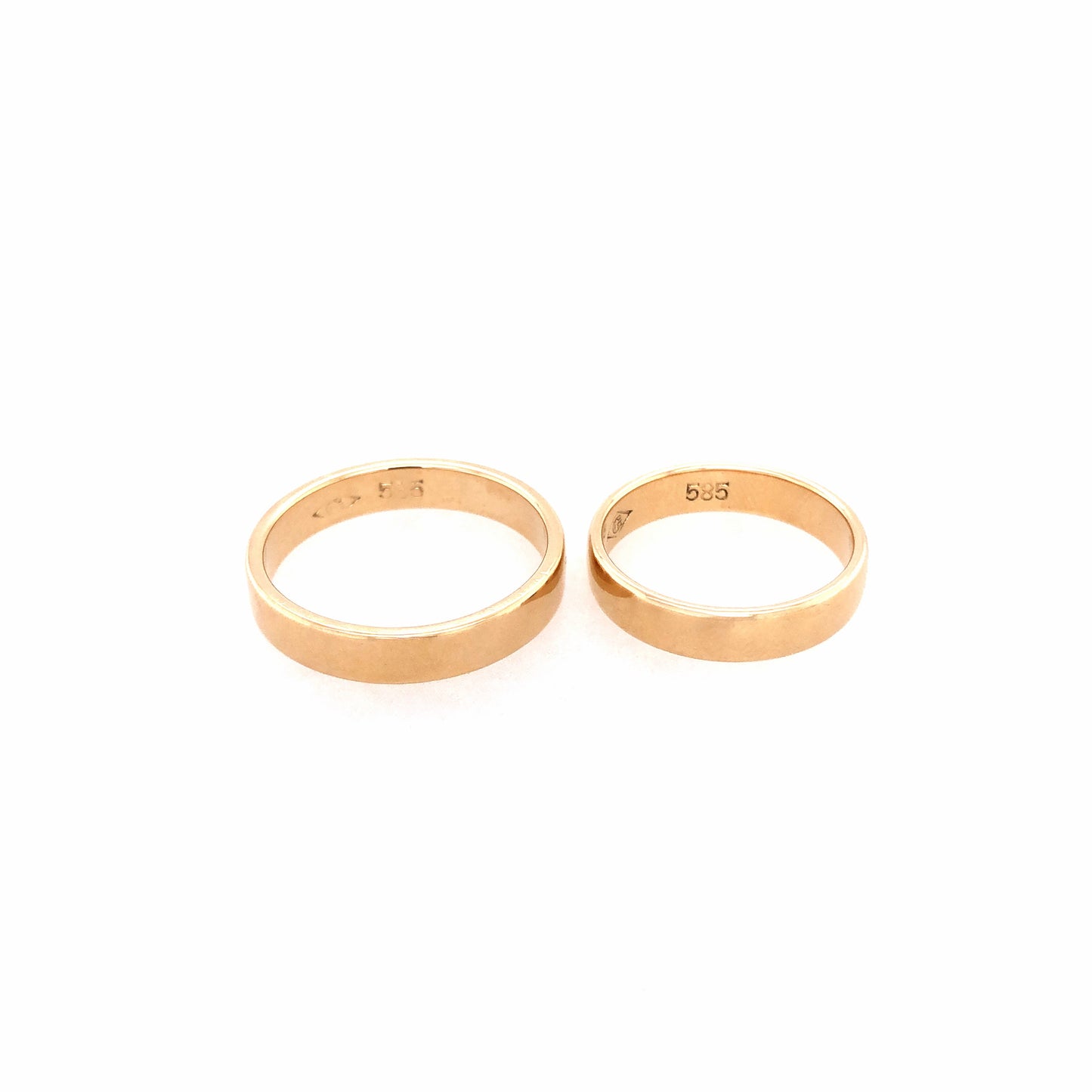 Ring Gold 585 / 14k Eheringe Set schlicht Gr.59 & 51