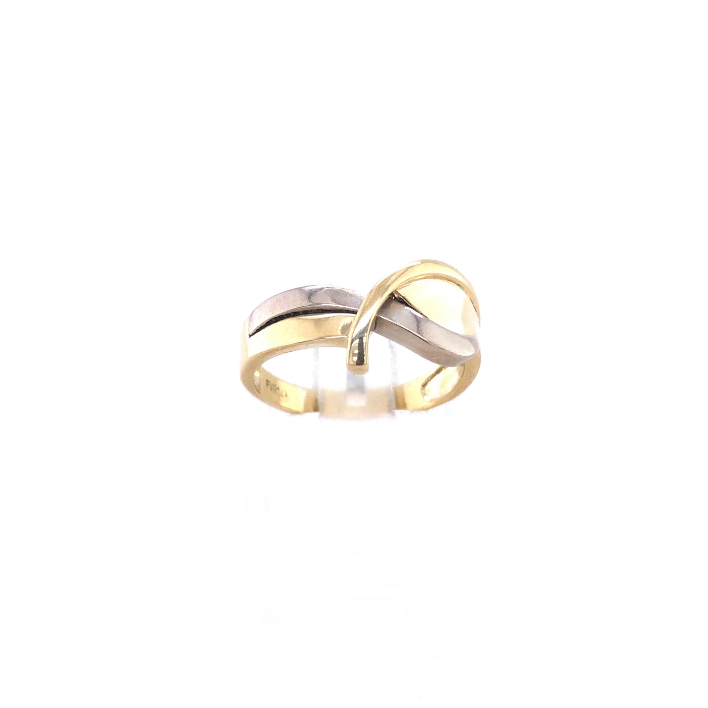 Ring Gold 585 / 14k Gr.56 , mit Weißgoldenen Details