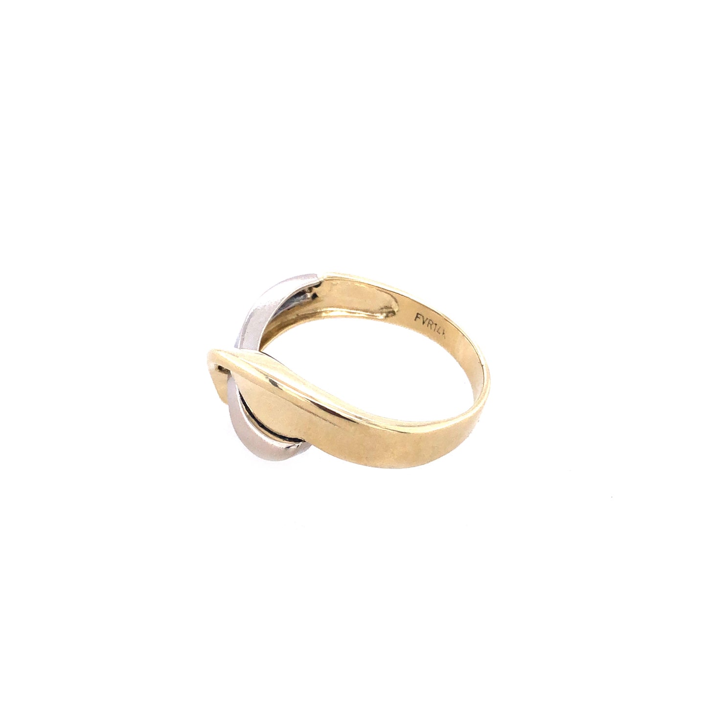 Ring Gold 585 / 14k Gr.56 , mit Weißgoldenen Details
