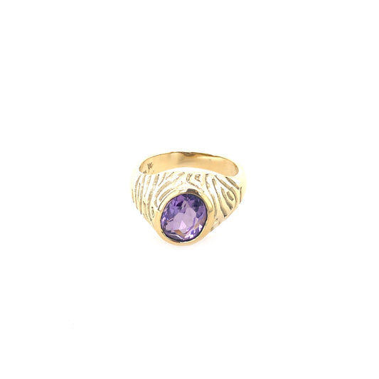 Ring Gold 585/ 14k Gr.60 , mit Amethyst Nr. 4791