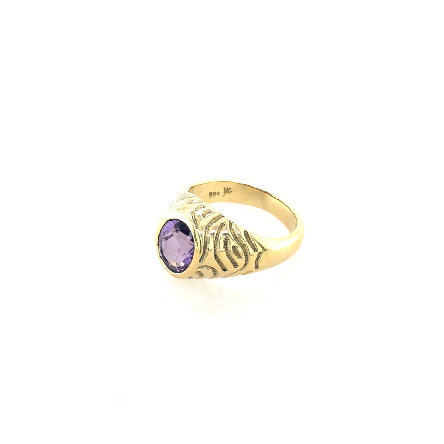 Ring Gold 585/ 14k Gr.60 , mit Amethyst