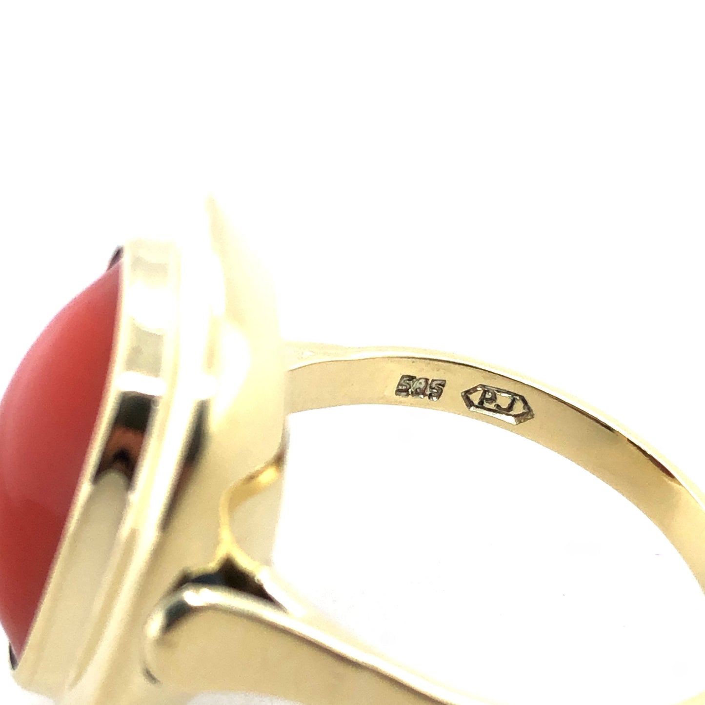 Ring Gold 585/14k Gr.57 , mit Koralle
