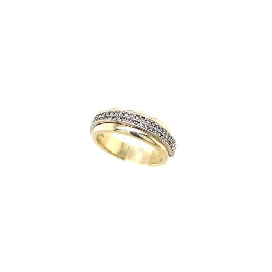 Ring Gold 585/ 14k Gr. 57, mit Diamanten besetzt Nr. 4796