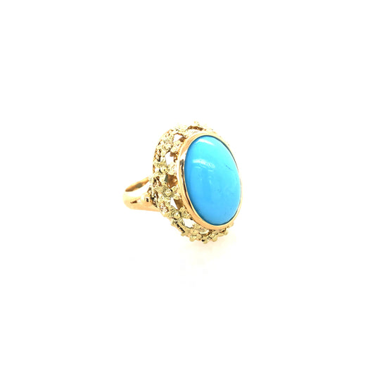 Damenring Gold 750 / 18k , mit Farbstein babyblau Nr. 4761