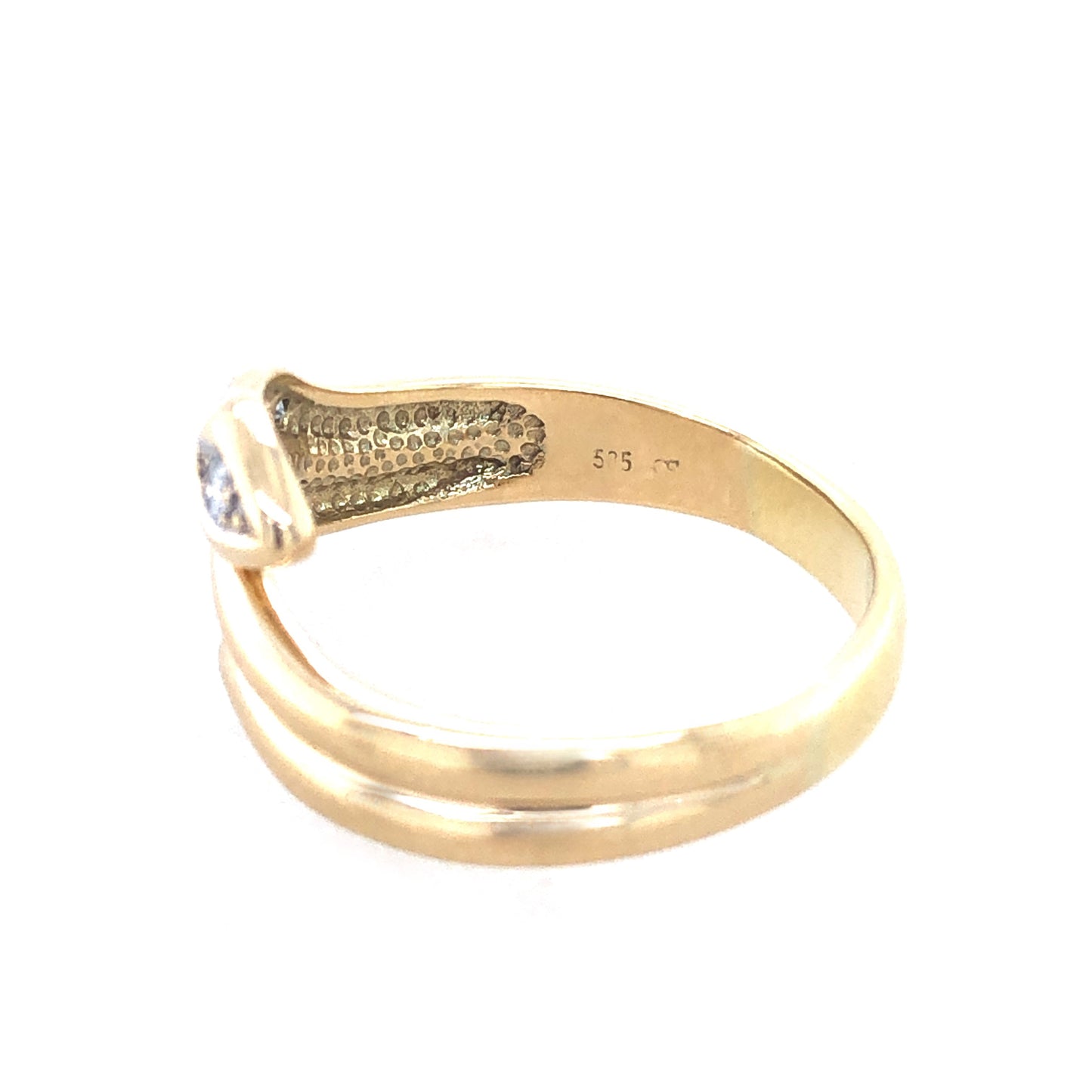 Ring Gold 585 / 14k Gr.59 , Diamantring mit Schlange