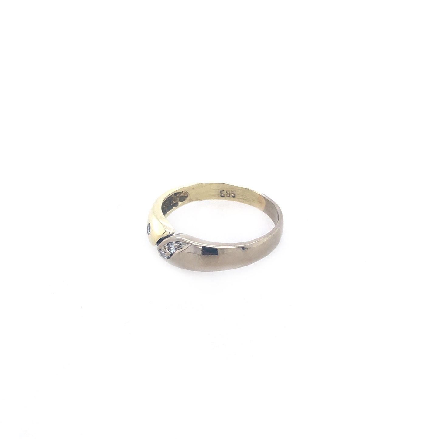 Ring Gold, Weißgold 585 / 14k Damenring+ Diamanten Goldring Gr.54
