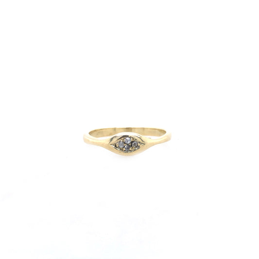 Ring Gold 585 / 14k Damenring mit Glassteinen Gr.53 Nr. 4007