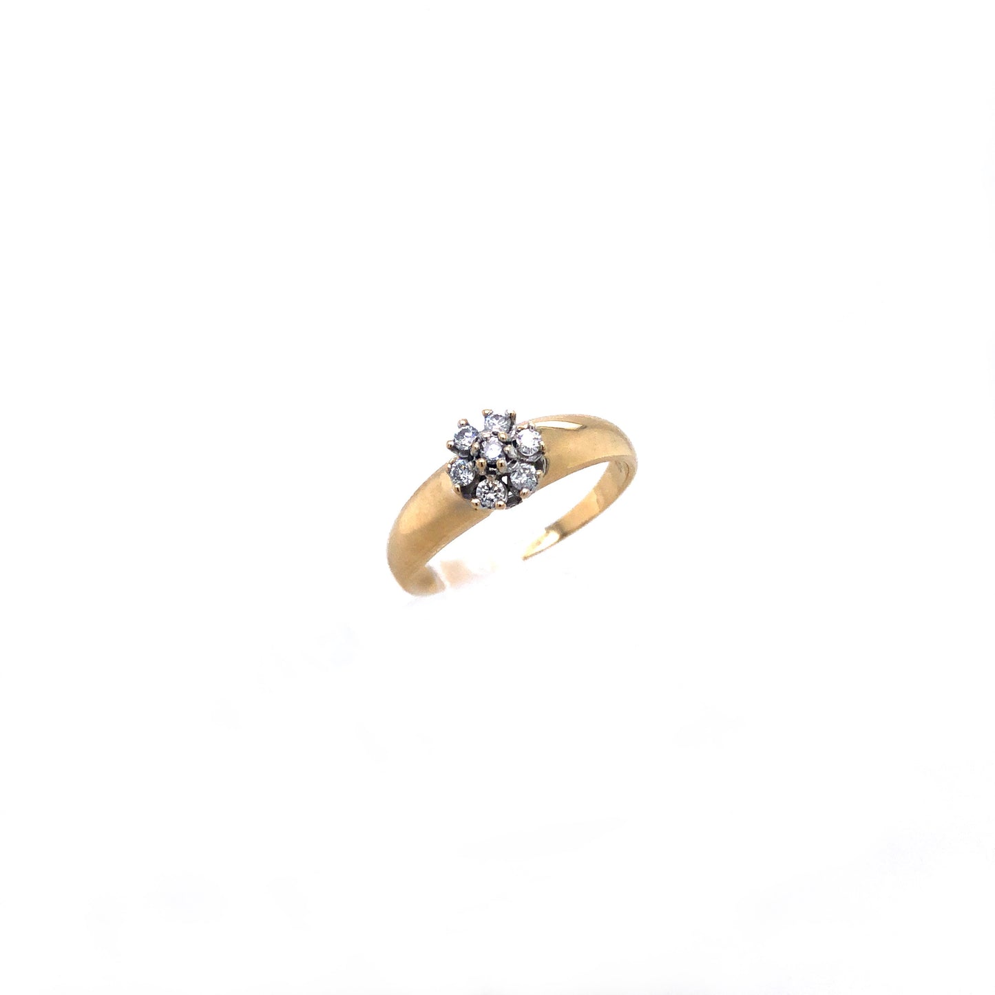 Ring Gold 585 / 14k Damenring "Blume" Diamanten Gr.52