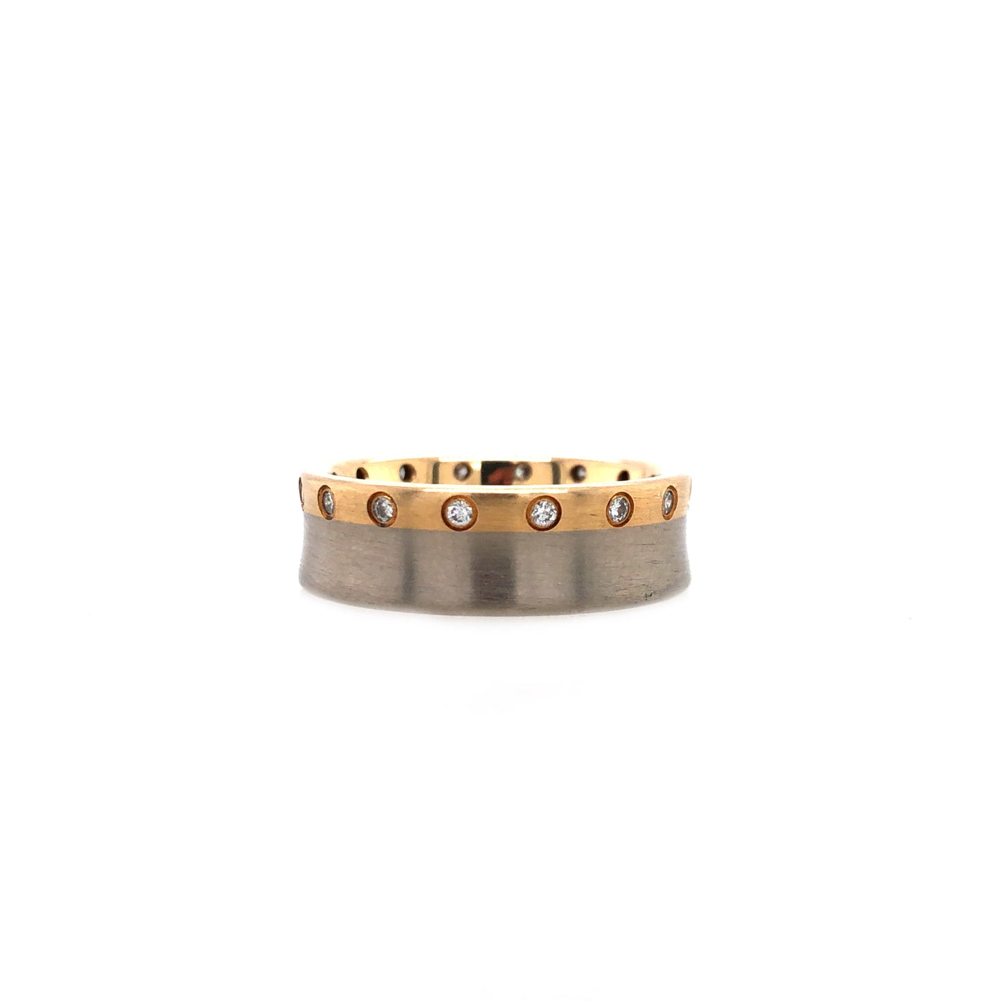 Ring Gold 585/ 14k Bandring mit Brillanten Goldring Gr.55