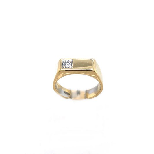 Ring Gold 585 / 14k Damenring mit Diamant Goldring Gr.59 Nr. 4946