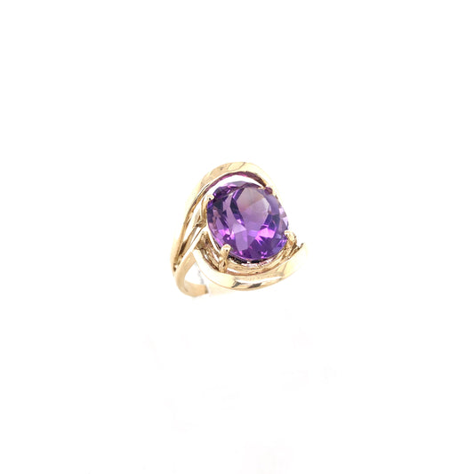 Ring Gold 585 / 14k Damenring mit Amethyst Goldring Gr.54 Nr. 5057