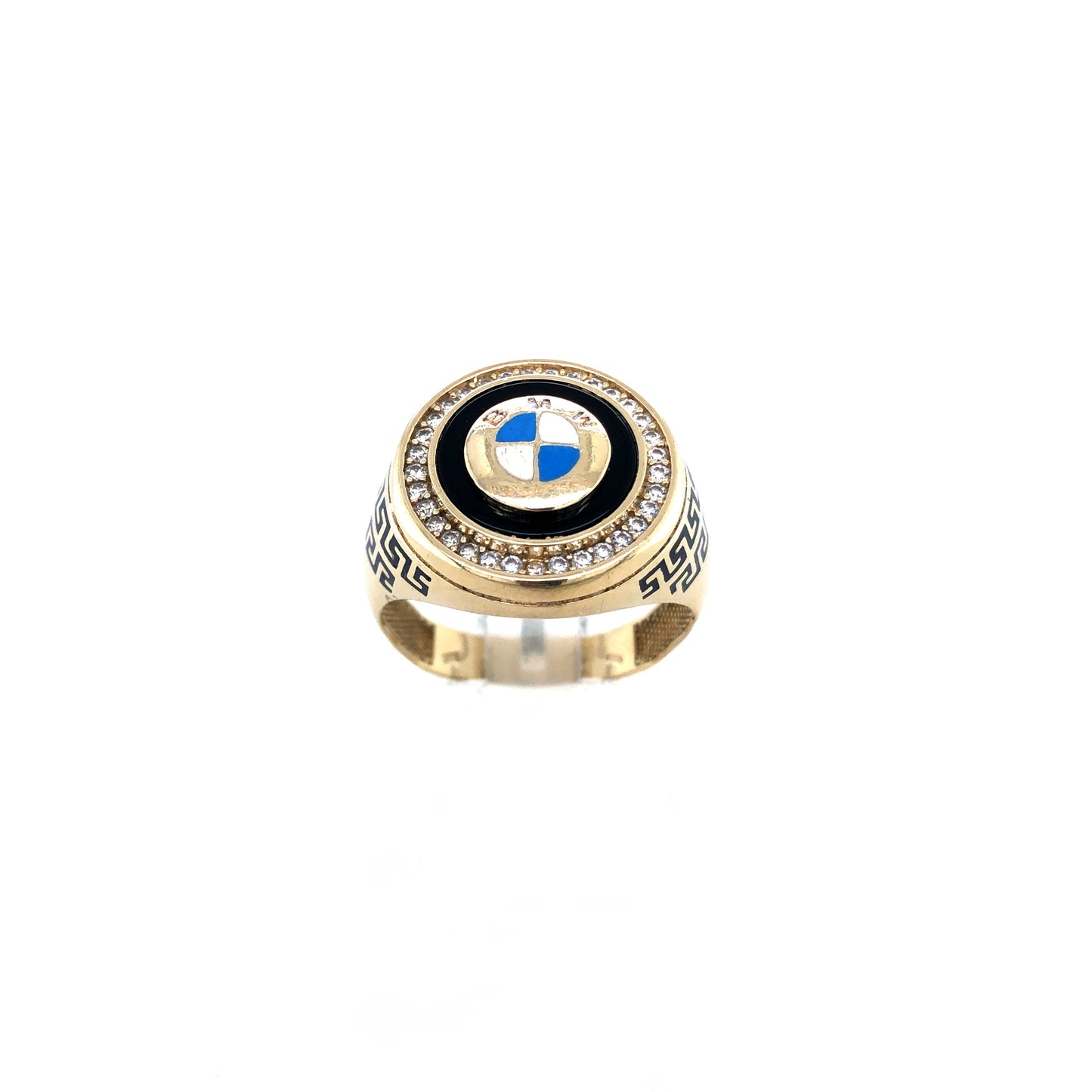 Ring Gold 585 / 14k Herrenring mit BMW Emblem