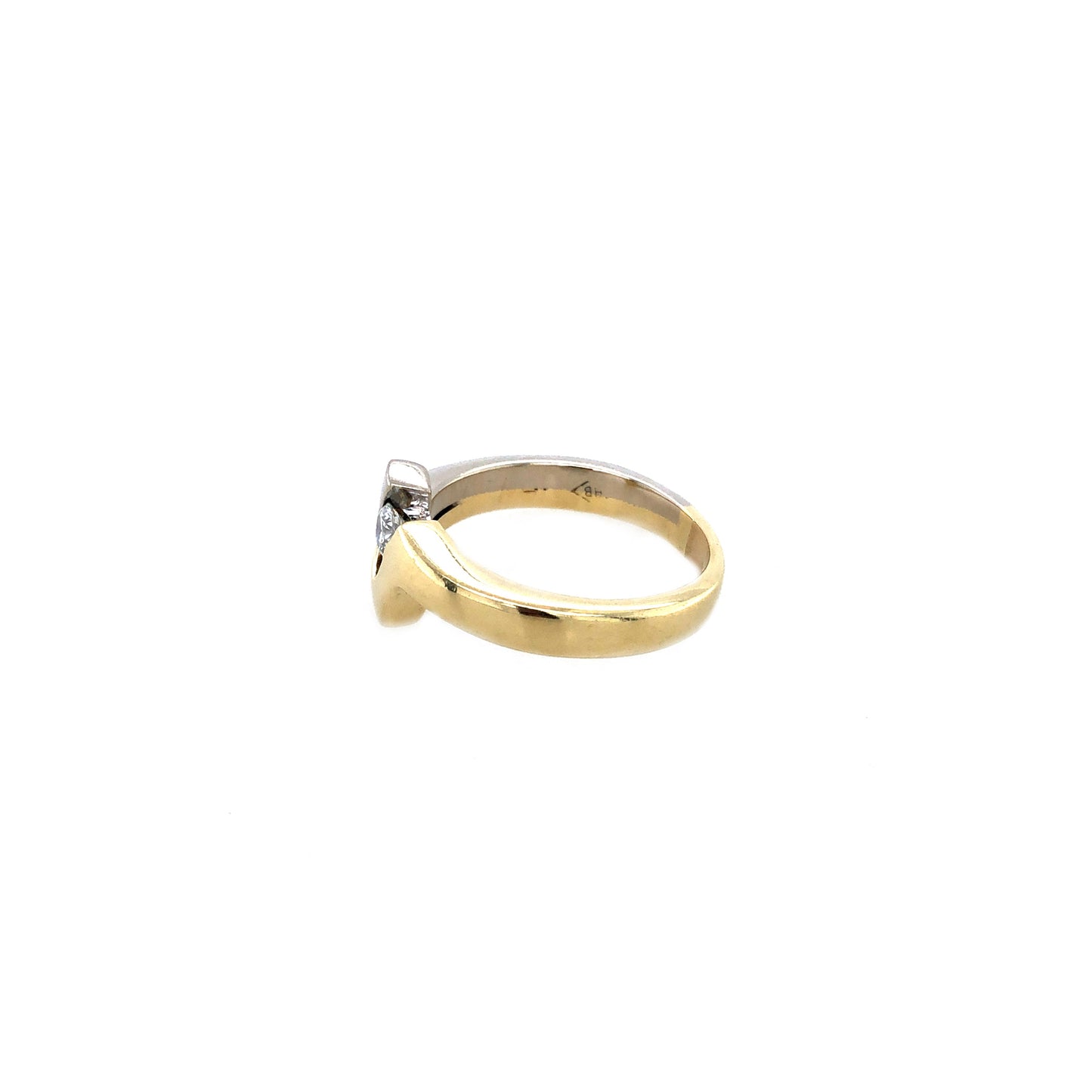 Ring Gold 585 / 14k Brillantring mit Weißgold Damen Gr.57 Nr. 5083