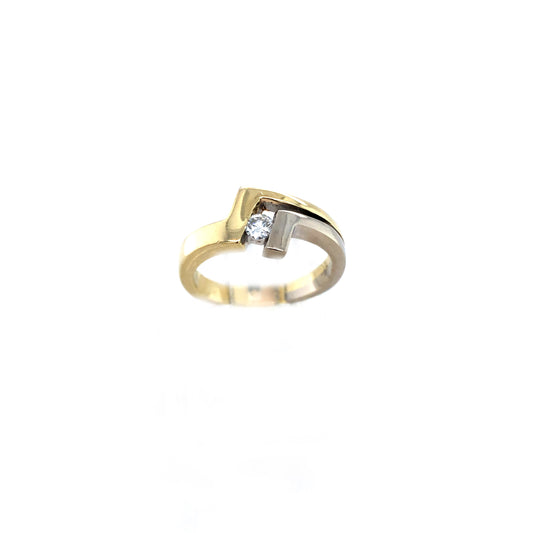 Ring Gold 585 / 14k Brillantring mit Weißgold Damen Gr.57