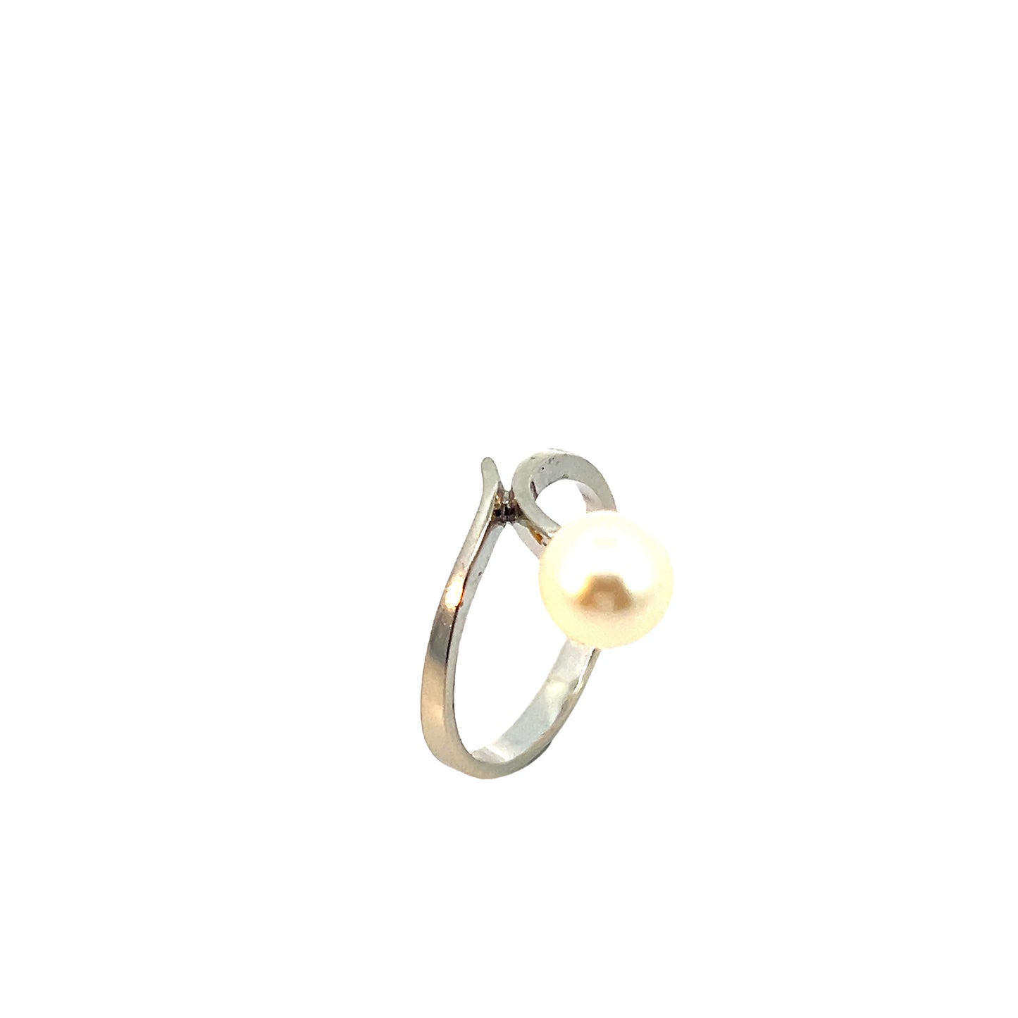 Ring Weißgold 585 / 14 Karat mit Perle Gr. 56 Nr. 5903