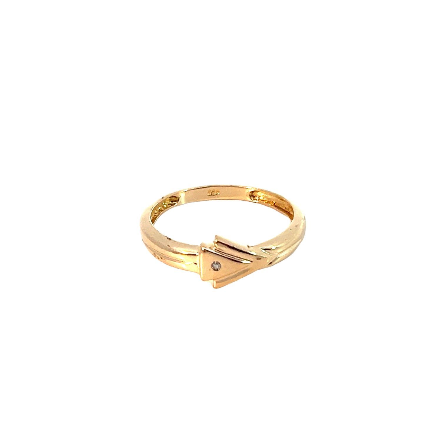 Ring Gelbgold 585 / 14 Karat mit Diamant Gr. 59 Nr. 5931