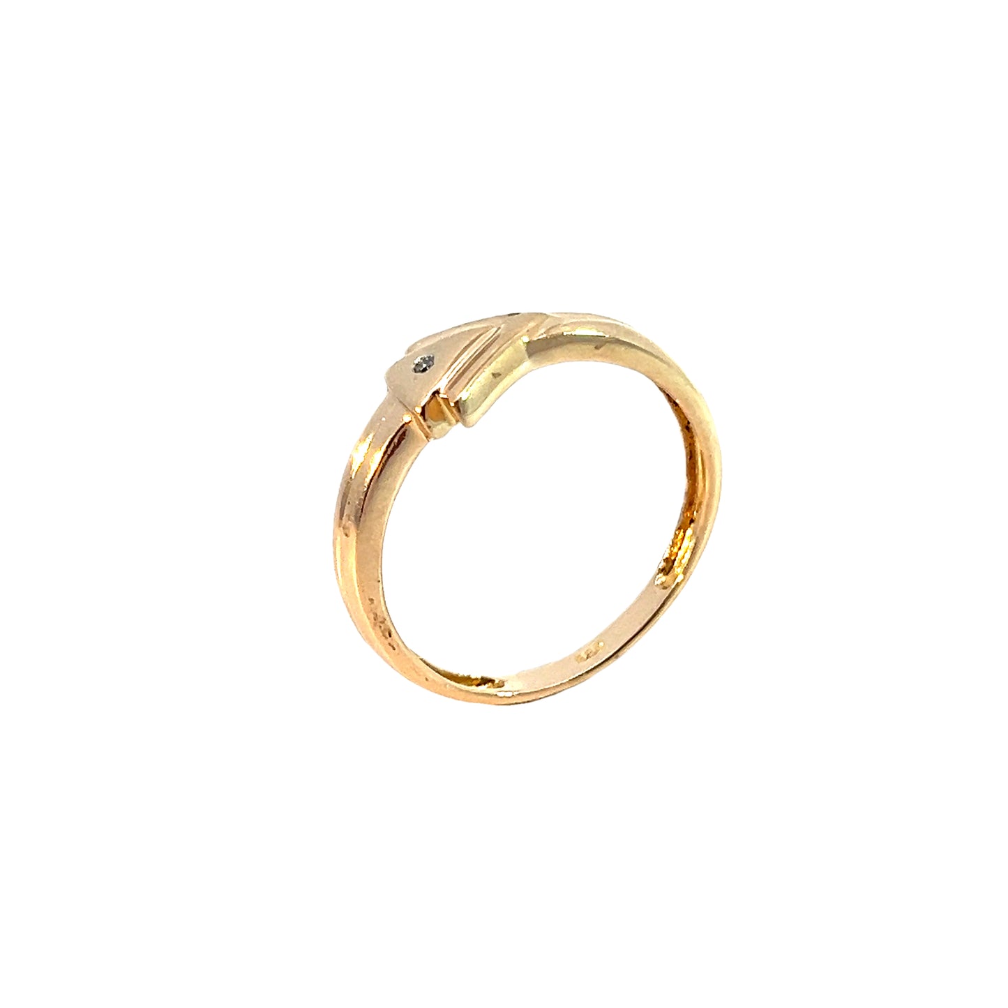 Ring Gelbgold 585 / 14 Karat mit Diamant Gr. 59 Nr. 5931