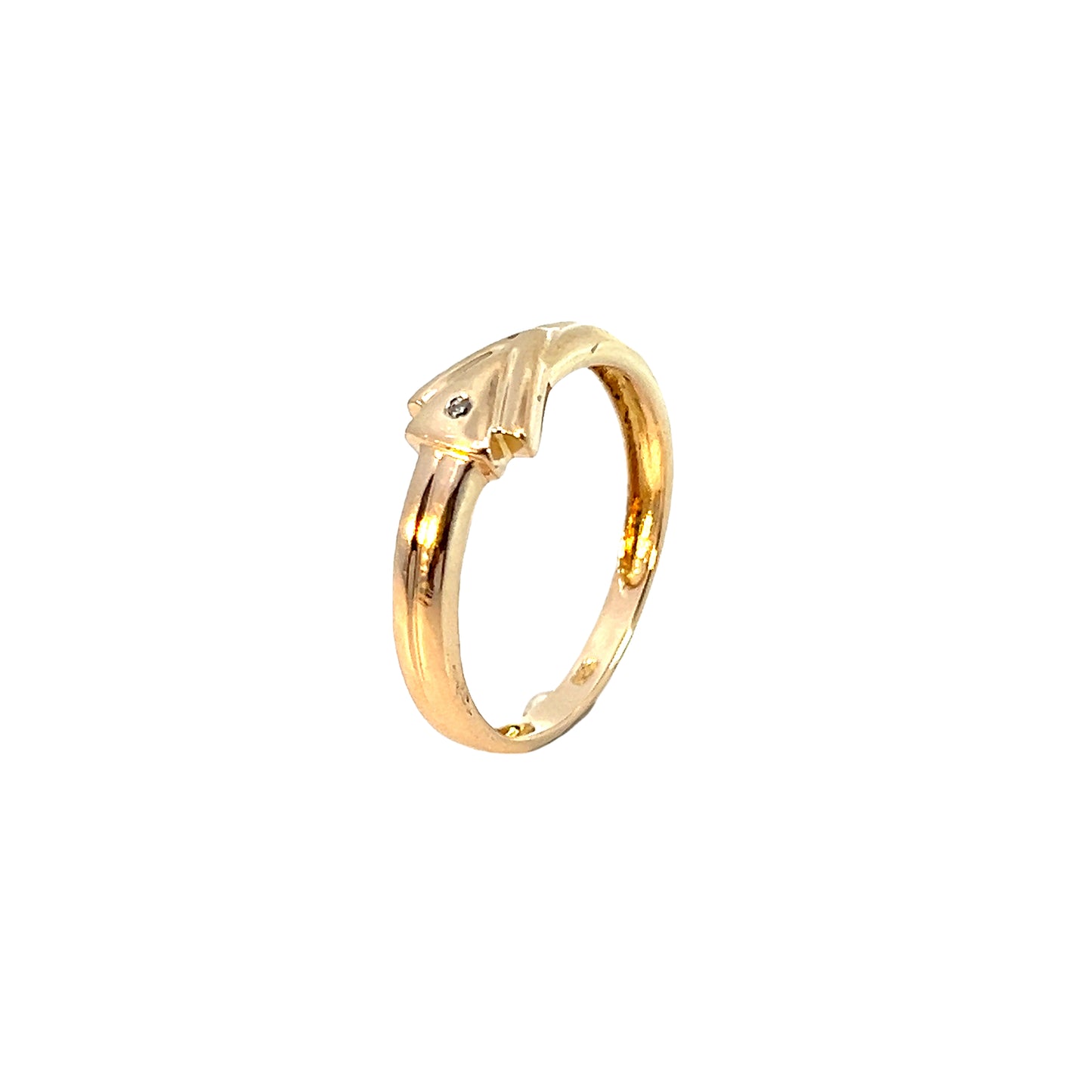 Ring Gelbgold 585 / 14 Karat mit Diamant Gr. 59 Nr. 5931