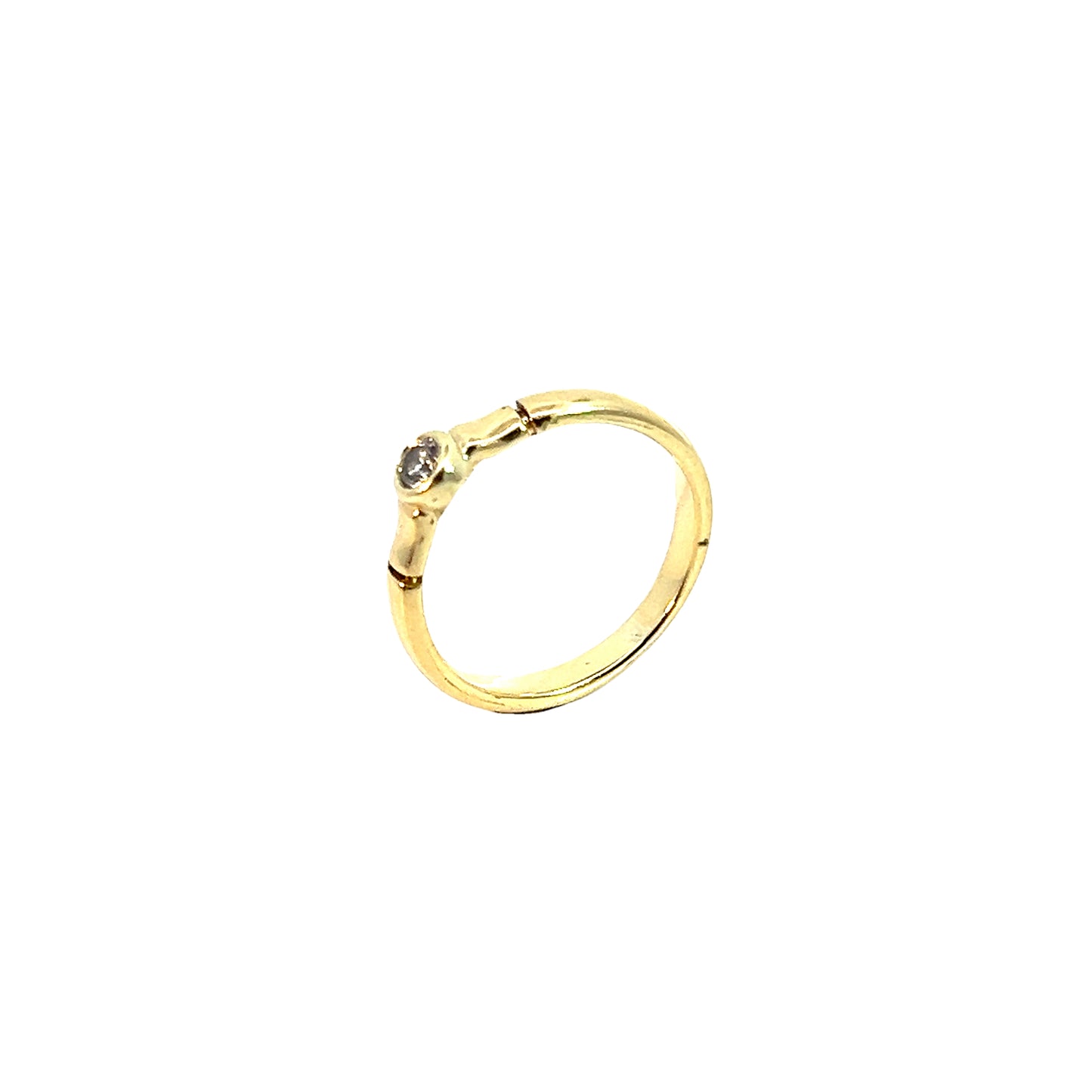 Ring Gelbgold 750 / 18 Karat mit Brillant 0,08ct Gr. 51 Nr. 5936