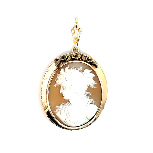 Anhänger Art Dekó Gelbgold 585 / 14 Karat Gemme Nr. 6009