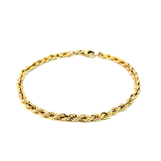 Kordelarmband Gelbgold 585 / 14 Karat Länge 20 cm Nr. 5974