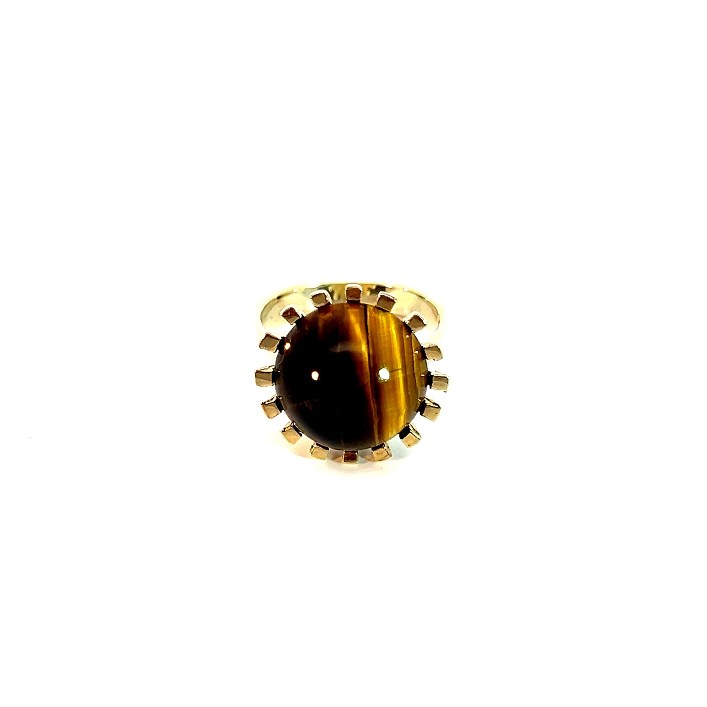 Ring Gelbgold 333 / 8 Karat mit Tigerauge Gr. 52 Nr. 5980