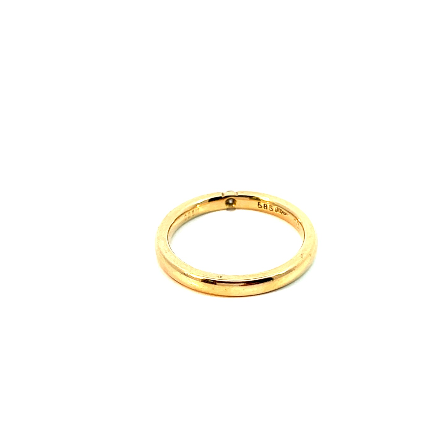 Ring Gelbgold 585 / 14 Karat mit Brill. 0,05ct Gr. 53,5 Nr. 6031