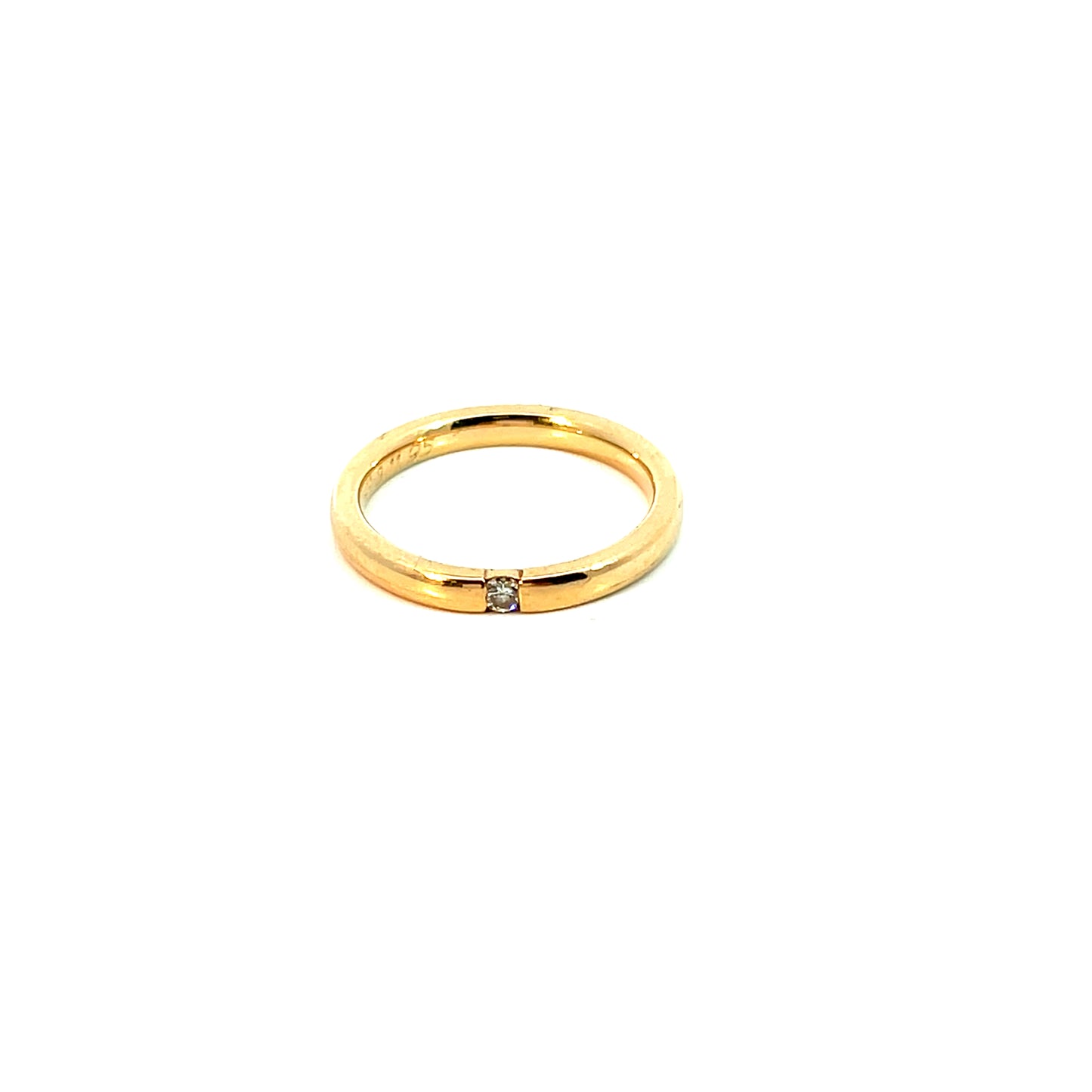 Ring Gelbgold 585 / 14 Karat mit Brill. 0,05ct Gr. 53,5 Nr. 6031