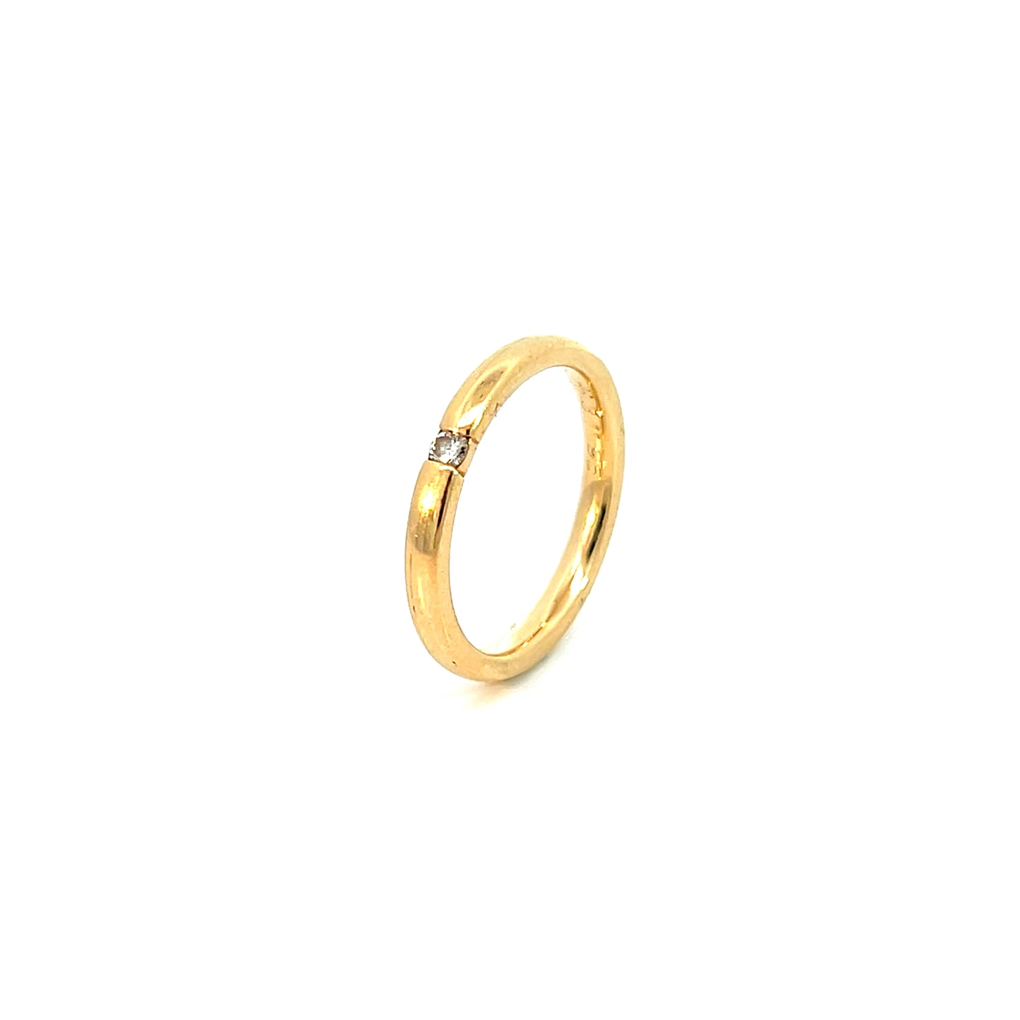 Ring Gelbgold 585 / 14 Karat mit Brill. 0,05ct Gr. 53,5 Nr. 6031