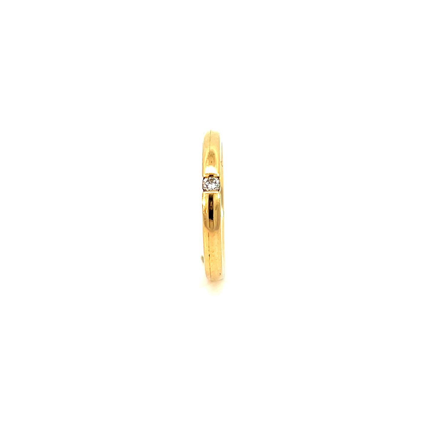 Ring Gelbgold 585 / 14 Karat mit Brill. 0,05ct Gr. 53,5 Nr. 6031