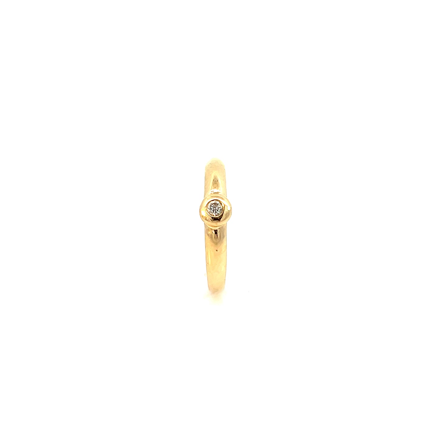 Ring Gelbgold 585 / 14 Karat mit Brill. 0,03ct Gr. 56,5 Nr. 6032